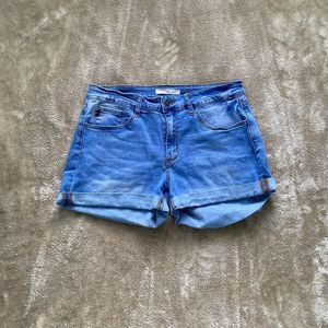 KanCan Light Blue Estilo Cuffed Denim Shorts